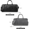imageBOSTANTEN Genuine Leather Travel Weekender Overnight Duffel Bag Gym Sports Luggage Bags for Men Large BlackLargeBlack