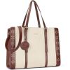 imageBOSTANTEN Laptop Bag for Women 156 inch Computer Leather Briefcase Vintage Work Tote HandbagBeige