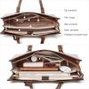 imageBOSTANTEN Laptop Bag for Women 156 inch Computer Leather Briefcase Vintage Work Tote HandbagBeige