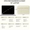 imageBOSTANTEN Laptop Case for MacBook Air 13 Inch M3 2024 Protective Case Quilted Puffy Laptop Sleeve for 13 Inch DellHPASUSMicrosoftABeige