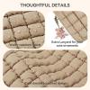 imageBOSTANTEN Laptop Case for MacBook Air 13 Inch M3 2024 Protective Case Quilted Puffy Laptop Sleeve for 13 Inch DellHPASUSMicrosoftAKhaki