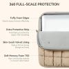 imageBOSTANTEN Laptop Case for MacBook Air 13 Inch M3 2024 Protective Case Quilted Puffy Laptop Sleeve for 13 Inch DellHPASUSMicrosoftAKhaki