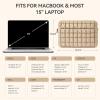 imageBOSTANTEN Laptop Case for MacBook Air 13 Inch M3 2024 Protective Case Quilted Puffy Laptop Sleeve for 13 Inch DellHPASUSMicrosoftAKhaki