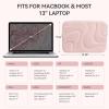 imageBOSTANTEN Laptop Case for MacBook Air 13 Inch M3 2024 Protective Case Quilted Puffy Laptop Sleeve for 13 Inch DellHPASUSMicrosoftBPink