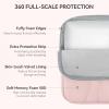 imageBOSTANTEN Laptop Case for MacBook Air 13 Inch M3 2024 Protective Case Quilted Puffy Laptop Sleeve for 13 Inch DellHPASUSMicrosoftBPink