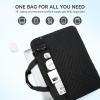imageBOSTANTEN Laptop Case for MacBook Air 13 Inch M3 2024 Protective Case Quilted Puffy Laptop Sleeve for 13 Inch DellHPASUSMicrosoftCBlackwith handle