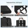 imageBOSTANTEN Laptop Case for MacBook Air 13 Inch M3 2024 Protective Case Quilted Puffy Laptop Sleeve for 13 Inch DellHPASUSMicrosoftCBlackwith handle
