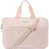 imageBOSTANTEN Laptop Case for MacBook Air 13 Inch M3 2024 Protective Case Quilted Puffy Laptop Sleeve for 13 Inch DellHPASUSMicrosoftD15pink