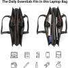 imageBOSTANTEN Laptop Tote Bag for Women Work Bag Professional 156 inch Leather Briefcase Business Office Purse Shoulder BagsBlack