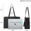 imageBOSTANTEN Laptop Tote Bag for Women Work Bag Professional 156 inch Leather Briefcase Business Office Purse Shoulder BagsBlack