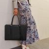 imageBOSTANTEN Laptop Tote Bag for Women Work Bag Professional 156 inch Leather Briefcase Business Office Purse Shoulder BagsBlack