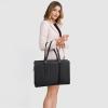 imageBOSTANTEN Laptop Tote Bag for Women Work Bag Professional 156 inch Leather Briefcase Business Office Purse Shoulder BagsBlack