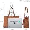 imageBOSTANTEN Laptop Tote Bag for Women Work Bag Professional 156 inch Leather Briefcase Business Office Purse Shoulder BagsBrown