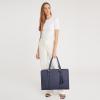 imageBOSTANTEN Laptop Tote Bag for Women Work Bag Professional 156 inch Leather Briefcase Business Office Purse Shoulder BagsDark Blue
