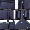 imageBOSTANTEN Laptop Tote Bag for Women Work Bag Professional 156 inch Leather Briefcase Business Office Purse Shoulder BagsDark Blue