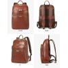 imageBOSTANTEN Leather Backpacks College 156 Laptop Travel Computer Shoulder Backpack For Men Coffeebrown1brown