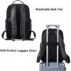imageBOSTANTEN Leather Backpacks College 156 Laptop Travel Computer Shoulder Backpack For Men Coffeebrown2black