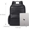 imageBOSTANTEN Leather Backpacks College 156 Laptop Travel Computer Shoulder Backpack For Men Coffeebrown3black Pebble