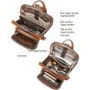 imageBOSTANTEN Leather Laptop Backpack for Women 156 inch Computer Bag Travel Work Daypack Large Size Bag1blackbrown