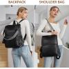 imageBOSTANTEN Leather Laptop Backpack for Women Designer Travel Backpack with Laptop Compartment Ladies Computer Shoulder Bags BlackBeigeBrownBlack