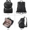 imageBOSTANTEN Leather Laptop Backpack for Women Designer Travel Backpack with Laptop Compartment Ladies Computer Shoulder Bags BlackBeigeBrownBlack