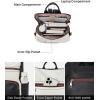 imageBOSTANTEN Leather Laptop Backpack for Women Designer Travel Backpack with Laptop Compartment Ladies Computer Shoulder Bags BlackBeigeBrownBlackbeigebrown