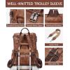 imageBOSTANTEN Leather Laptop Backpack for Women Designer Travel Backpack with Laptop Compartment Ladies Computer Shoulder Bags BlackBeigeBrownBrown
