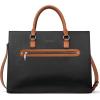 imageBOSTANTEN Leather Laptop Briefcase for Women Shoulder Bag 156 Inch Business Computer Work ToteAblack