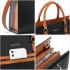 imageBOSTANTEN Leather Laptop Briefcase for Women Shoulder Bag 156 Inch Business Computer Work ToteAblack