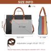 imageBOSTANTEN Leather Laptop Briefcase for Women Shoulder Bag 156 Inch Business Computer Work ToteAblack