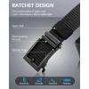 imageBOSTANTEN Ratchet Web Belt Men Nylon Golf Adjustable Work Mens Belt with Casual Pants008hollow Black