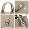 imageBOSTANTEN Satchel Bag for Women Adjustable Shape 3Way Carry Convertible Vegan Leather Tote for Work TravelGrey