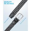 imageBOSTANTEN Stretch Belts for Men Braided Woven Belts Men 1 38quot Gift for Golf Pants Casual Shorts Jeans008black  Grey