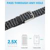 imageBOSTANTEN Stretch Belts for Men Braided Woven Belts Men 1 38quot Gift for Golf Pants Casual Shorts Jeans008black  Grey