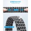imageBOSTANTEN Stretch Belts for Men Braided Woven Belts Men 1 38quot Gift for Golf Pants Casual Shorts Jeans008black  Grey