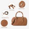 imageBOSTANTEN Vegan Leather Satchel Bag Quilted Crossbody Purses for Women Small Tote Shoulder Handbags with Detachable Strap