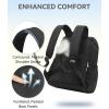 imageBOSTANTEN Womens Puffer Backpack Versatile College Laptop Backpack with RFID Pocket Water Resistant Casual Travel Daypack BlackBlack