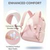 imageBOSTANTEN Womens Puffer Backpack Versatile College Laptop Backpack with RFID Pocket Water Resistant Casual Travel Daypack BlackPink