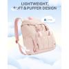 imageBOSTANTEN Womens Puffer Backpack Versatile College Laptop Backpack with RFID Pocket Water Resistant Casual Travel Daypack BlackPink