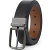 imageBOSTANTEN Belt Men Leather Reversible Belts for Men 1 38quot for Casual Golf Dress Pants TwoinOne Belt Gift006gunblackCognac