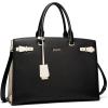 imageBOSTANTEN Briefcase for Women 156 Inch Genuine Leather Laptop Briefcase Shoulder Work Tote Bag PurseBblack