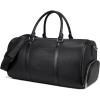 imageBOSTANTEN Genuine Leather Travel Weekender Overnight Duffel Bag Gym Sports Luggage Bags for Men Large BlackAblack
