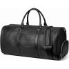 imageBOSTANTEN Genuine Leather Travel Weekender Overnight Duffel Bag Gym Sports Luggage Bags for Men Large BlackLargeBlack