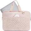 imageBOSTANTEN Laptop Case for MacBook Air 13 Inch M3 2024 Protective Case Quilted Puffy Laptop Sleeve for 13 Inch DellHPASUSMicrosoftD13pink