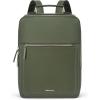 imageBOSTANTEN Leather Backpack 156 inch Laptop Bag Travel Casual Computer Backpack College Business Work Shoulder Bags with Trolley Sleeve for Women Men BrownOlive Green