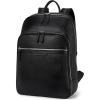 imageBOSTANTEN Leather Backpacks College 156 Laptop Travel Computer Shoulder Backpack For Men Coffeebrown1black