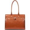 imageBOSTANTEN Leather Briefcase for Women Vintage 156 inch Laptop Bag for Women Business Tote Shoulder HandbagBrown