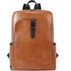 imageBOSTANTEN Leather Laptop Backpack for Women156 inch Computer Backpack Purse College Daypack Work Travel Bag BlackbrownBrown