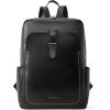 imageBOSTANTEN Leather Laptop Backpack for Women156 inch Computer Backpack Purse College Daypack Work Travel Bag BlackbrownPlain Black