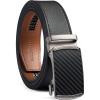 imageBOSTANTEN Mens Belt Ratchet Belts for Men Leather Dress Casual with Adjustable Buckle Cut for Fit003black Gun  Twill